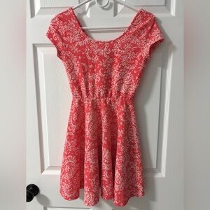 Aeropostale Coral Textured A-Line Dress (Size XS Petite)